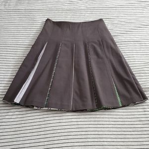 Anthropologie Gray Pleated Skirt